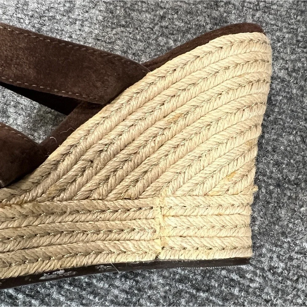 UGG Australia Brown Suede Strap Wedges Womens EU 39 US 8-8.5